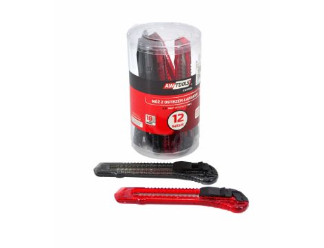 AWTOOLS NOŻYK DO TAPET 18mm / 12 szt. W TUBIE