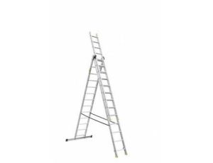 AWTOOLS DRABINA ALUMINIOWA 3x13 STOPNI 150KG ADAPATACJA NA SCHODY