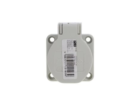 Gniazdo SCHUKO 16A 230V IP54 tylne szare 105-0gs