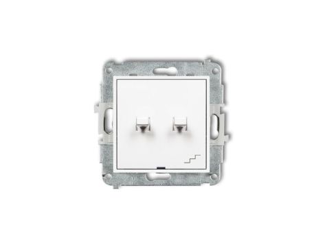 ICON Mechanizm łącznika jednobiegunowego ze schodowym (wspólne zasilanie) w stylu amerykańskim biały mat 25IWPUS-10.1