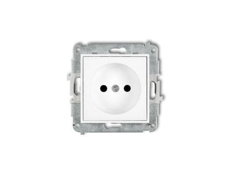 ICON Mechanizm gniazda pojedynczego bez uziemienia 2P (przesłony torów prądowych) biały IGP-1p