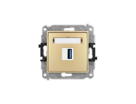 ICON Mechamizm gniazda pojedynczego USB A-A 3.0 złoty 29IGUSB-5