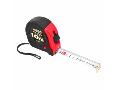 AWTOOLS MIARA ZWIJANA CZERWONO-CZARNA 10m x 25mm - 3