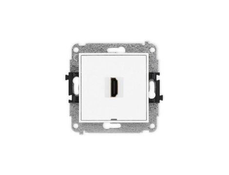 ICON Mechanizm gniazda pojedynczego HDMI 2.0, bez pola opisowego biały IHDMIBO-3