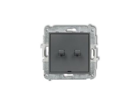 ICON Mechanizm łącznika jednobiegunowego ze schodowym styl amerykański (bez pikt.,wspólne zasilanie) grafitowy mat 28IWPUS-10.11