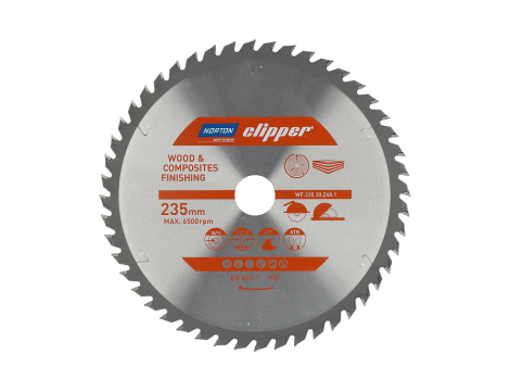 NORTON PIŁA TARCZOWA 235mm x 30mm x 48z DREWNO I KOMPOZYTY ATB (2,8 / 1,8)