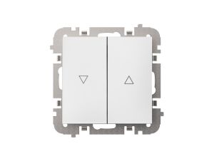 SANTRA łącznik żaluzjowy bez ramki podtynkowy biały 4116-10