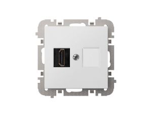 SANTRA gniazdo 1xHDMI bez ramki podtynkowe biały 4191-10