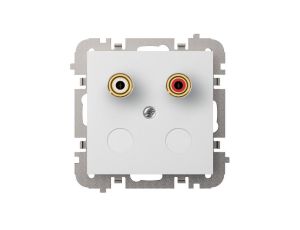 SANTRA gniazdo 1xgłośnikowe bez ramki podtynkowe biały 4157-10