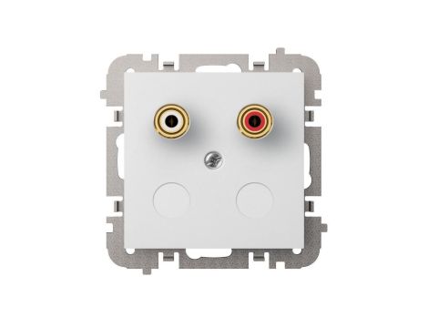 SANTRA gniazdo 1xgłośnikowe bez ramki podtynkowe biały 4157-10