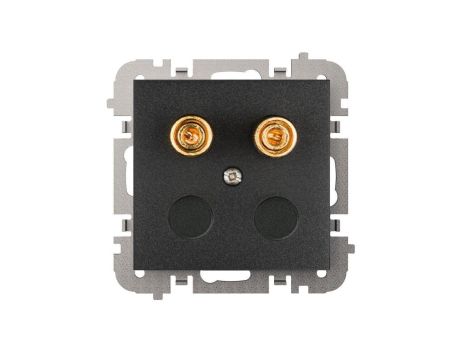 SANTRA gniazdo 1xgłośnikowe bez ramki podtynkowe czarny 4157-19