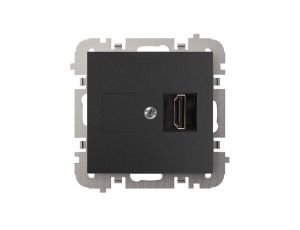 SANTRA gniazdo 1xHDMI bez ramki podtynkowe czarny 4191-19