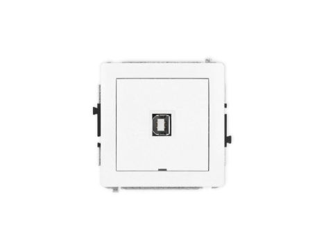 DECO Mechanizm gniazda pojedynczego USB A-B 2.0, bez pola opisowego, biały mat 25DGUSBBO-3