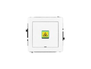 DECO Mechanizm gniazda światłowodowego/optycznego pojedynczego, bez pola opisowego, biały mat 25DGOPBO-1