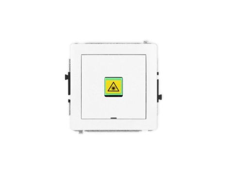 DECO Mechanizm gniazda światłowodowego/optycznego pojedynczego, bez pola opisowego, biały mat 25DGOPBO-1