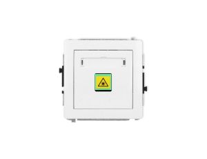 DECO Mechanizm gniazda światłowodowego/optycznego pojedynczego, biały mat 25DGOP-1