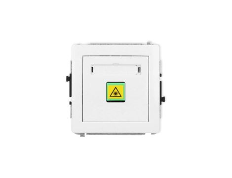 DECO Mechanizm gniazda światłowodowego/optycznego pojedynczego, biały mat 25DGOP-1