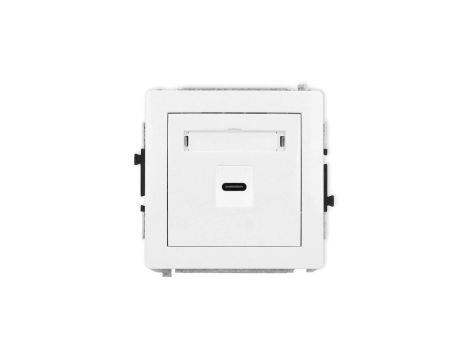 DECO Mechanizm gniazda pojedynczego 1xUSB C-C, biały mat 25DGUSB-7