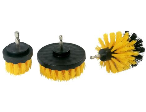 SZCZOTKI DO CZYSZCZENIA NA WKRĘTARKĘ 3el./SILVER