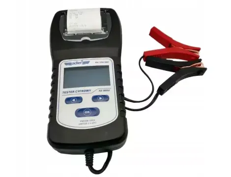 ADLER CYFROWY TESTER AKUMULATORÓW 6/12/24V Z DRUKARKĄ AD-8000