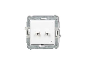 MINI Mechanizm łącznika podwójnego schodowego w stylu amerykańskim biały mat 25MWPUS-33