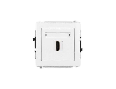 DECO Mechanizm gniazda pojedynczego HDMI 2.0, biały mat 25DHDMI-3