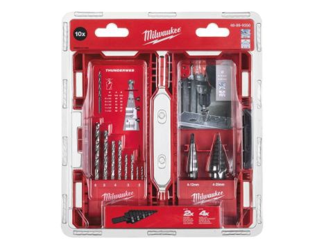 MILWAUKEE ZESTAW WIERTEŁ STOPNIOWYCH I WIERTEŁ HSS-G THUNDERWEB 10 szt. - 2