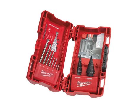 MILWAUKEE ZESTAW WIERTEŁ STOPNIOWYCH I WIERTEŁ HSS-G THUNDERWEB 10 szt.