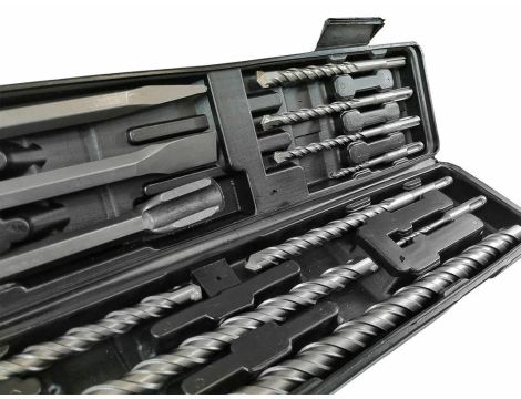 ZESTAW WIERTEŁ I DŁUT SDS PLUS W WALIZCE 12szt.