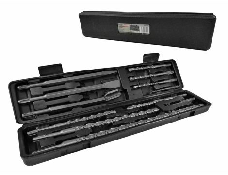 ZESTAW WIERTEŁ I DŁUT SDS PLUS W WALIZCE 12szt. - 2