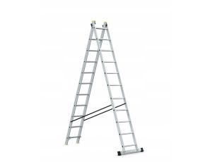 AWTOOLS DRABINA ALUMINIOWA 2x11 150KG WIELOFUNKCYJNA 2-CZĘŚCIOWA