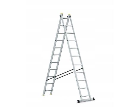 AWTOOLS DRABINA ALUMINIOWA 2x11 150KG WIELOFUNKCYJNA 2-CZĘŚCIOWA
