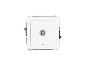 DECO Mechanizm gniazda pojedynczego BNC, bez pola opisowego, biały mat 25DGBNCBO-1