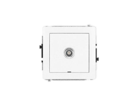 DECO Mechanizm gniazda pojedynczego BNC, bez pola opisowego, biały mat 25DGBNCBO-1