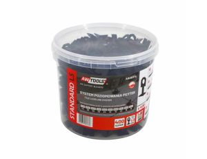 AWTOOLS SYSTEM POZIOMOWANIA PŁYTEK STANDARD 1,0mm - 7mm-15mm - KLIPS 400szt. - image 2