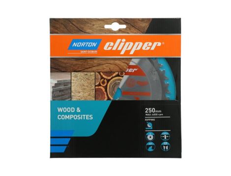 NORTON PIŁA TARCZOWA 250mm x 30mm x 24z DREWNO I KOMPOZYTY ATB Neg (3,2 / 2,2) - 2