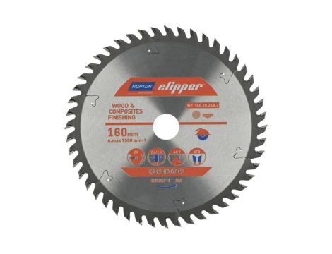 NORTON PIŁA TARCZOWA 255mm x 30mm x 24z DREWNO I KOMPOZYTY ATB Neg (3,2 / 2,2)