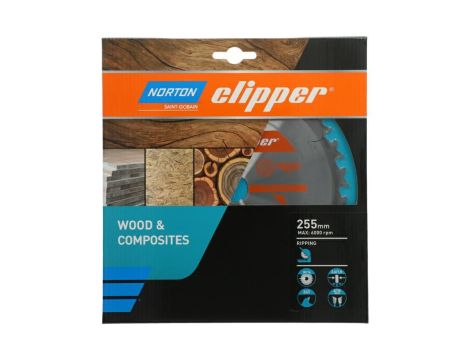 NORTON PIŁA TARCZOWA 255mm x 30mm x 24z DREWNO I KOMPOZYTY ATB Neg (2,6 / 1,8) - 2