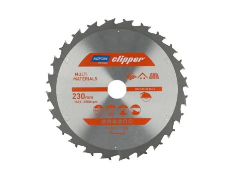 NORTON PIŁA TARCZOWA 230mm x 30mm x 24z MULTI MATERIALS DEMOLITION (3,0/2,0)