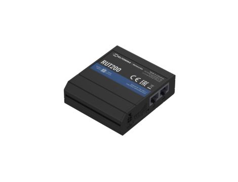 Przemysłowy Router LTE 4G/LTE Cat.4, 2x LAN 100Mb/s WiFi 2,4GHz, RMS Teltonika RUT200