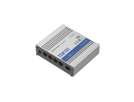 Switch PoE+ 5x RJ45 1000Mb/s, 4x PoE+, 60W Teltonika TSW101
