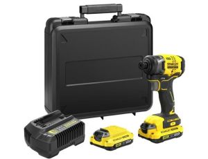 STANLEY ZAKRĘTARKA UDAROWA 18V V20 170Nm 2x2Ah+KUFER SFMCF810D2K