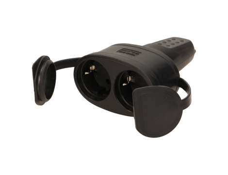 ORNO HERMETYCZNE, PODWÓJNE GNIAZDO GUMOWE 2P + Z IP 44