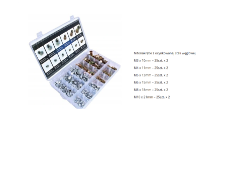 NITONAKRĘTKI M3-M10  300szt./SILVER