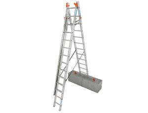 KRAUSE DRABINA WIELOFUNKCYJNA TRIBILO 3x12 SZCZEBLI Z ADAPTACJĄ NA SCHODY + STABILIZATOR TRIGON