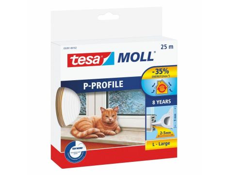 TESA USZCZELKA BIAŁA  P - 25m 9mm