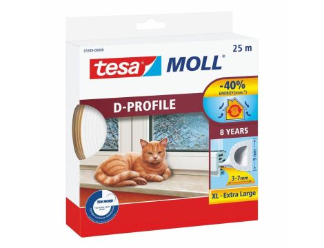 TESA USZCZELKA BIAŁA  D - 25m 9mm