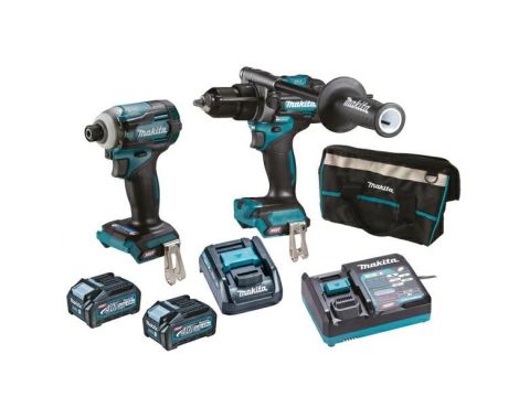 MAKITA ZESTAW COMBO 40Vmax XGT (TD001G+HP001G) 2x4,0Ah +ADP010 +TORBA