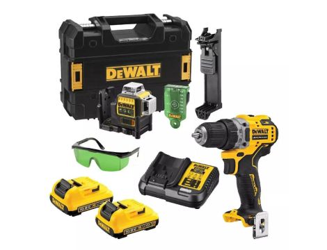 DEWALT.ZESTAW COMBO 12V DCE089G+DCD701 DCK212D2T