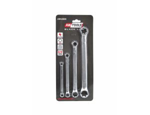 AWTOOLS  KLUCZ OCZKOWY TORX E6-E24 - 4 CZĘŚCI BLACK LINE